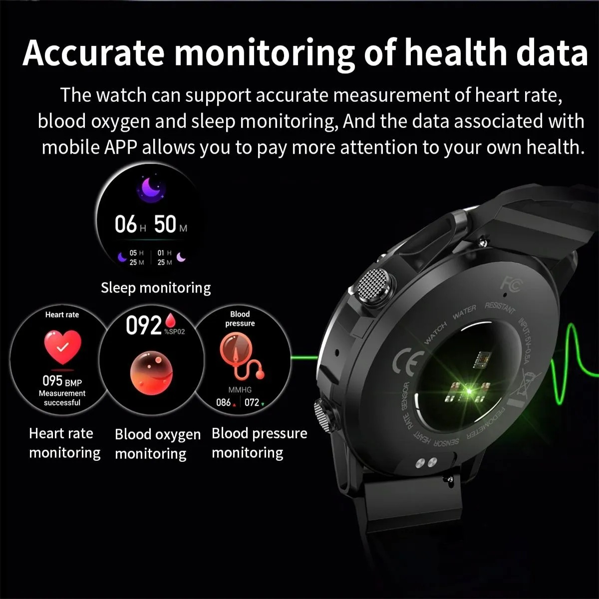 1.39 Inch Colour Screen Smart Watch Support Heart Rate Monitoring / Blood Pressure Monitoring