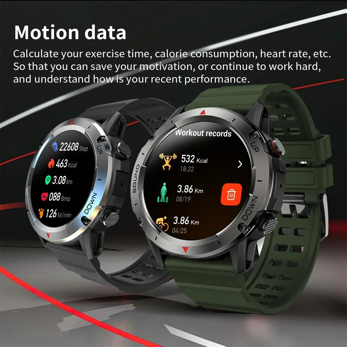 1.39 Inch Colour Screen Smart Watch Support Heart Rate Monitoring / Blood Pressure Monitoring