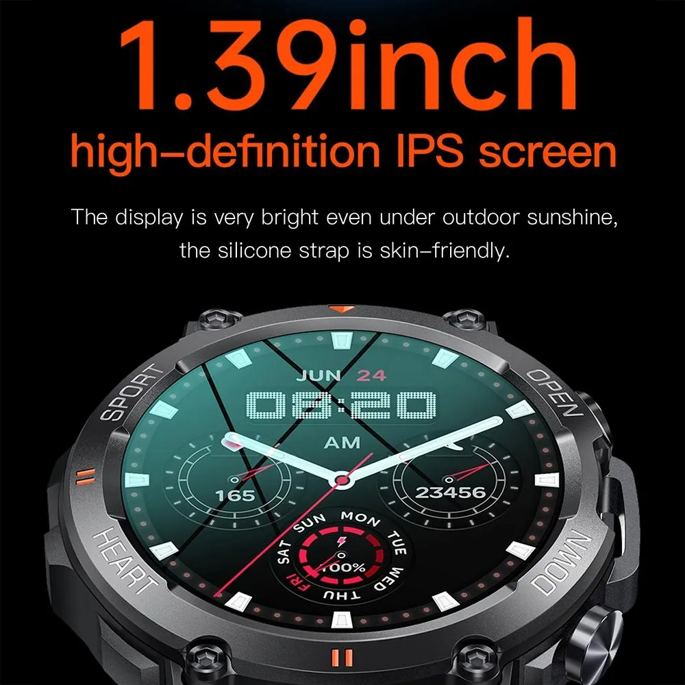 1.39 Inch Heart Rate / Blood Pressure / Blood Oxygen Monitoring Smart Calling Watch
