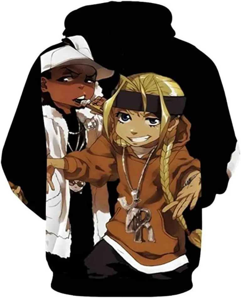 3D Print Graphic Hoodies Men Women with Front Pocket Novelty Hoodies Unisex Long Sleeve Pullover