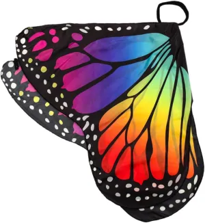 Adult Butterfly Wings Double-Sided Printing Butterfly Wings Shawl Halloween Butterfly Wing Cloak Costume Accessory for Women Dance Party