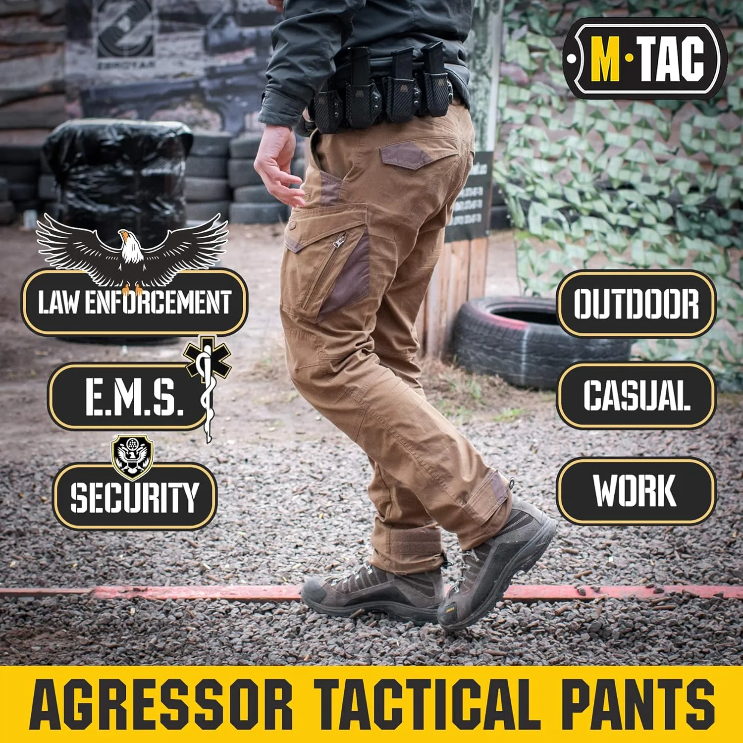 Aggressor Flex - Tactical Pants - Men Cotton with Cargo Pockets