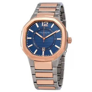 Akribos Xxiv Blue Dial Two-tone Men's Watch AK712TTR