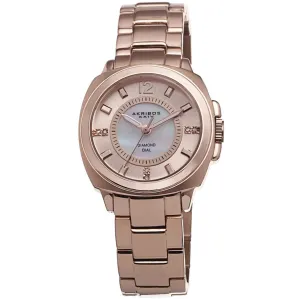 Akribos Xxiv Mother of Pearl Rose Gold-tone Ladies Watch AK668RG