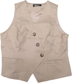 Allegra K Sleeveless Suit Vest for Women's V-Neck Button-Down Sleeveless Work Business Blazer Vests Waistcoat