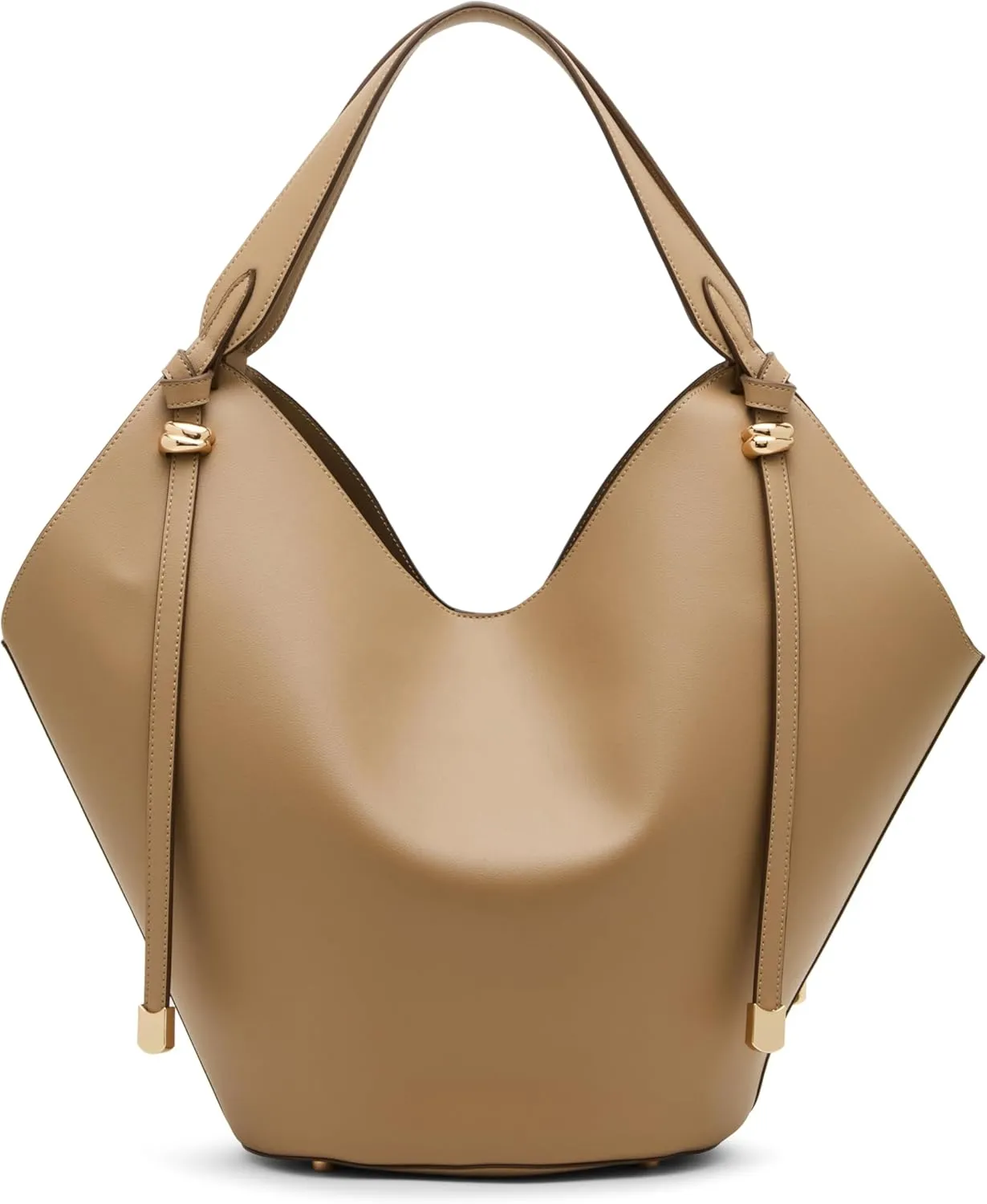 Anne Klein Large Hobo Tote with Pouch, Truffle