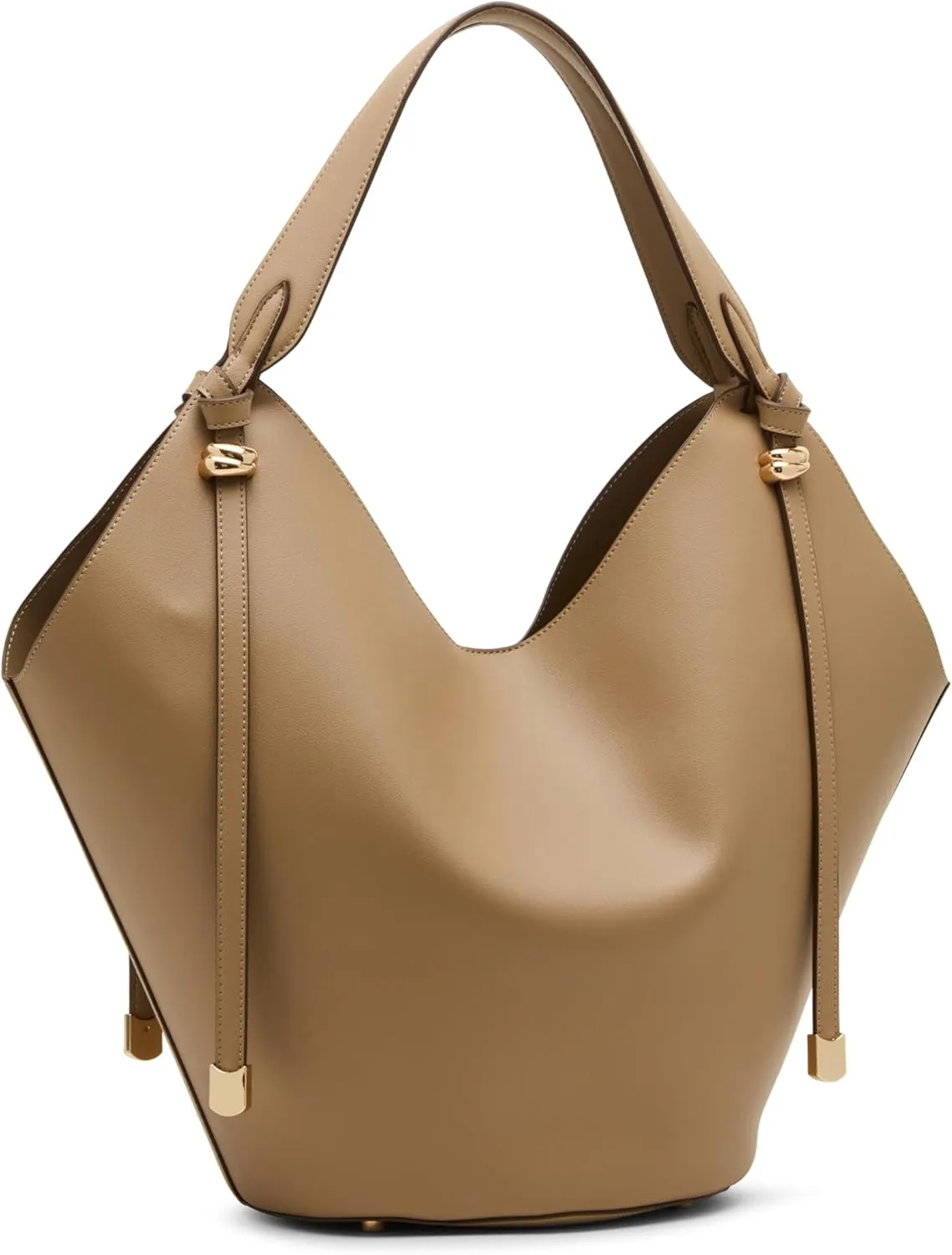 Anne Klein Large Hobo Tote with Pouch, Truffle