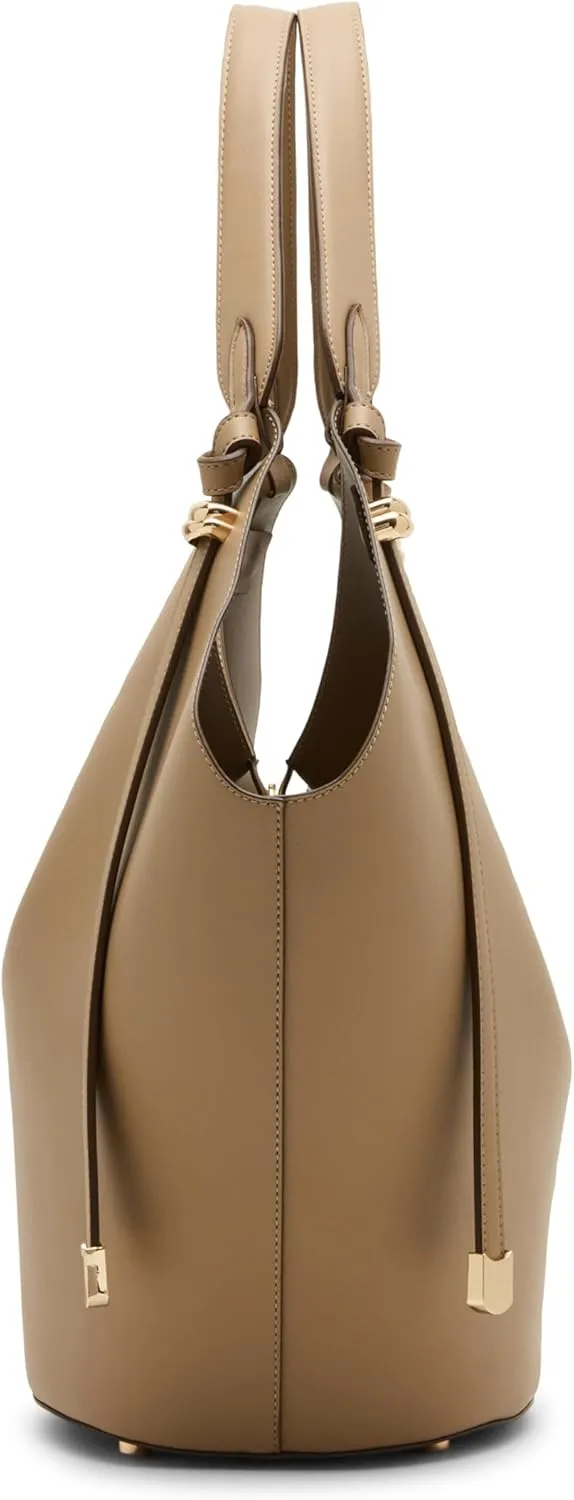 Anne Klein Large Hobo Tote with Pouch, Truffle