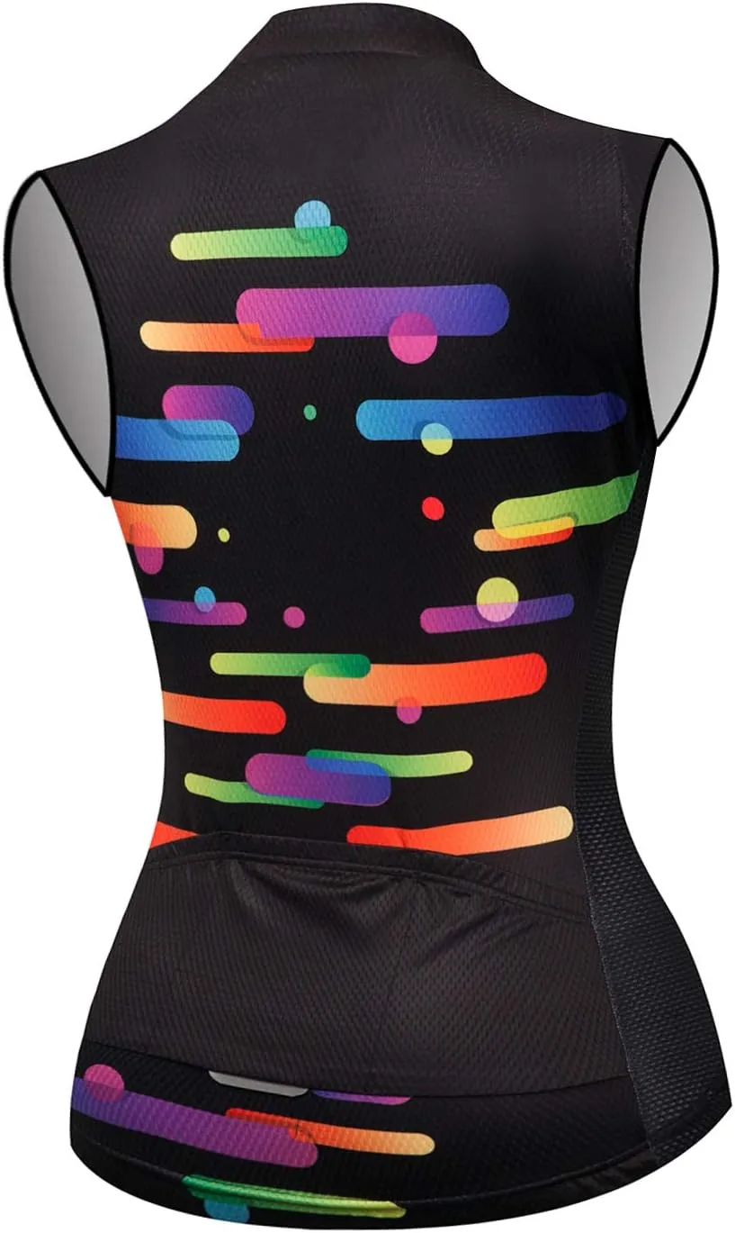 Aogda Cycling Jerseys Women Bike Shirts Team Biking Sleeveless Tops Bicycle Vests Clothing