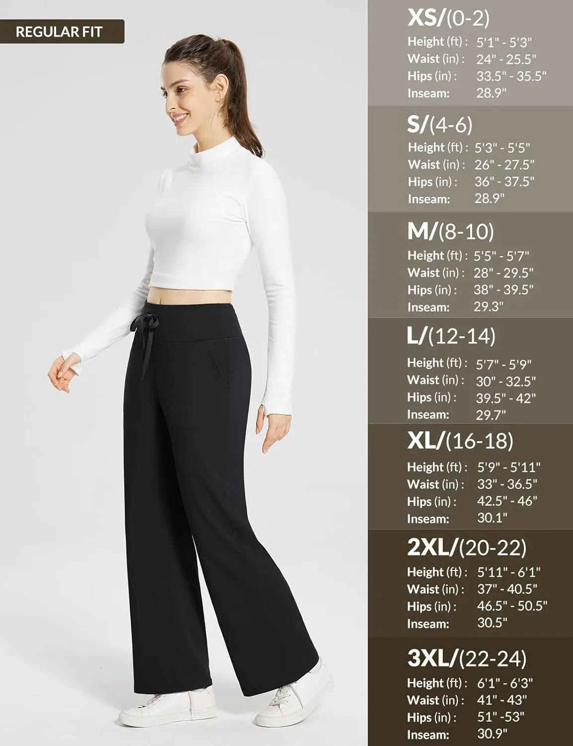 baleaf Womens Winter Pants Fleece Lined Wide Leg Sweatpants with Pockets Warm Yoga Lounge Drawstring