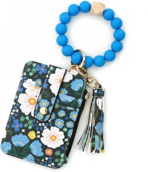 Beaded Keychain Wristlet, Wristlet Keychain with Wallet, Christmas Gift for Familt Stocking Stuffers