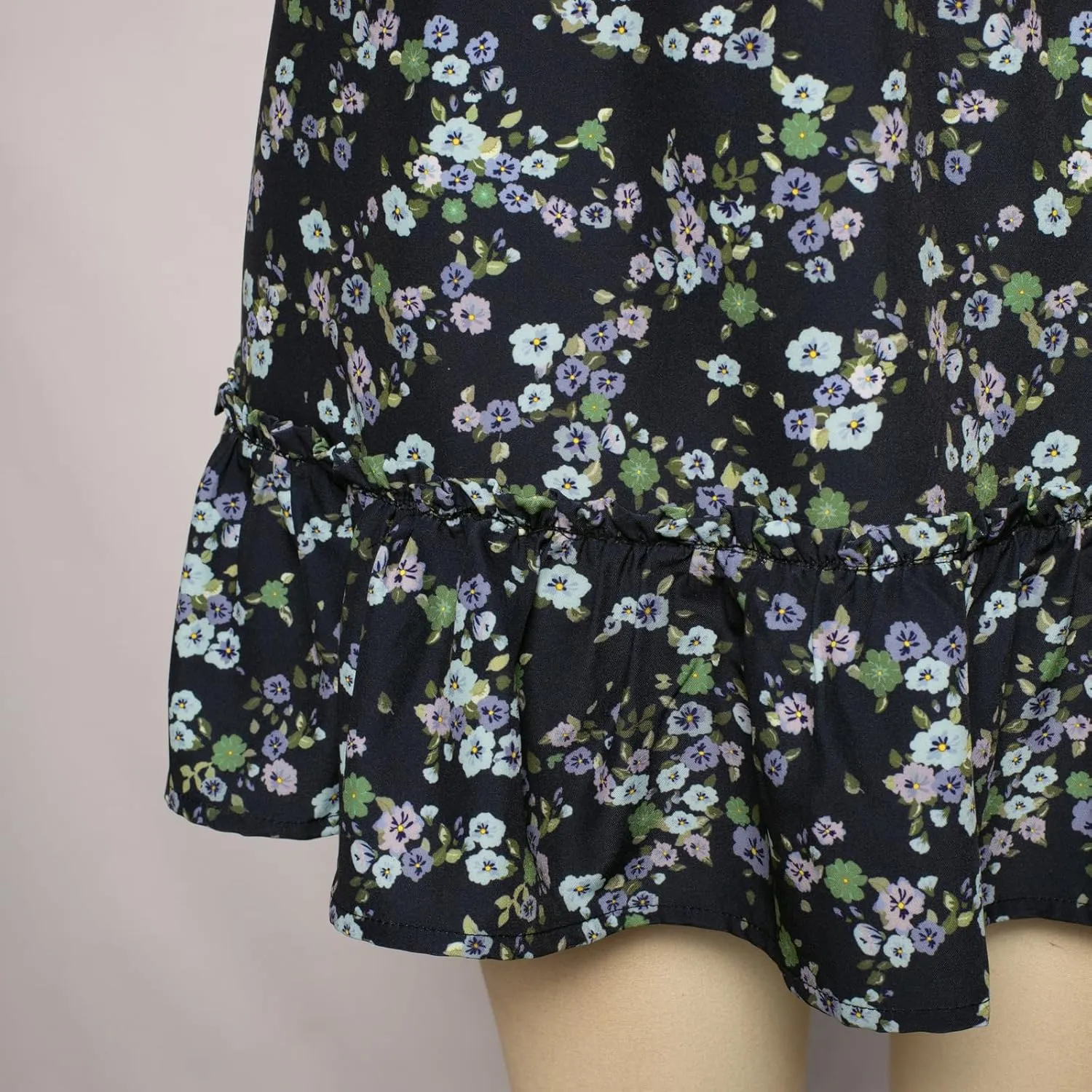 Belle Poque Womens Summer Floral Mini Skirt Casual High Waist Ruffle Flowy Boho Short Skirts