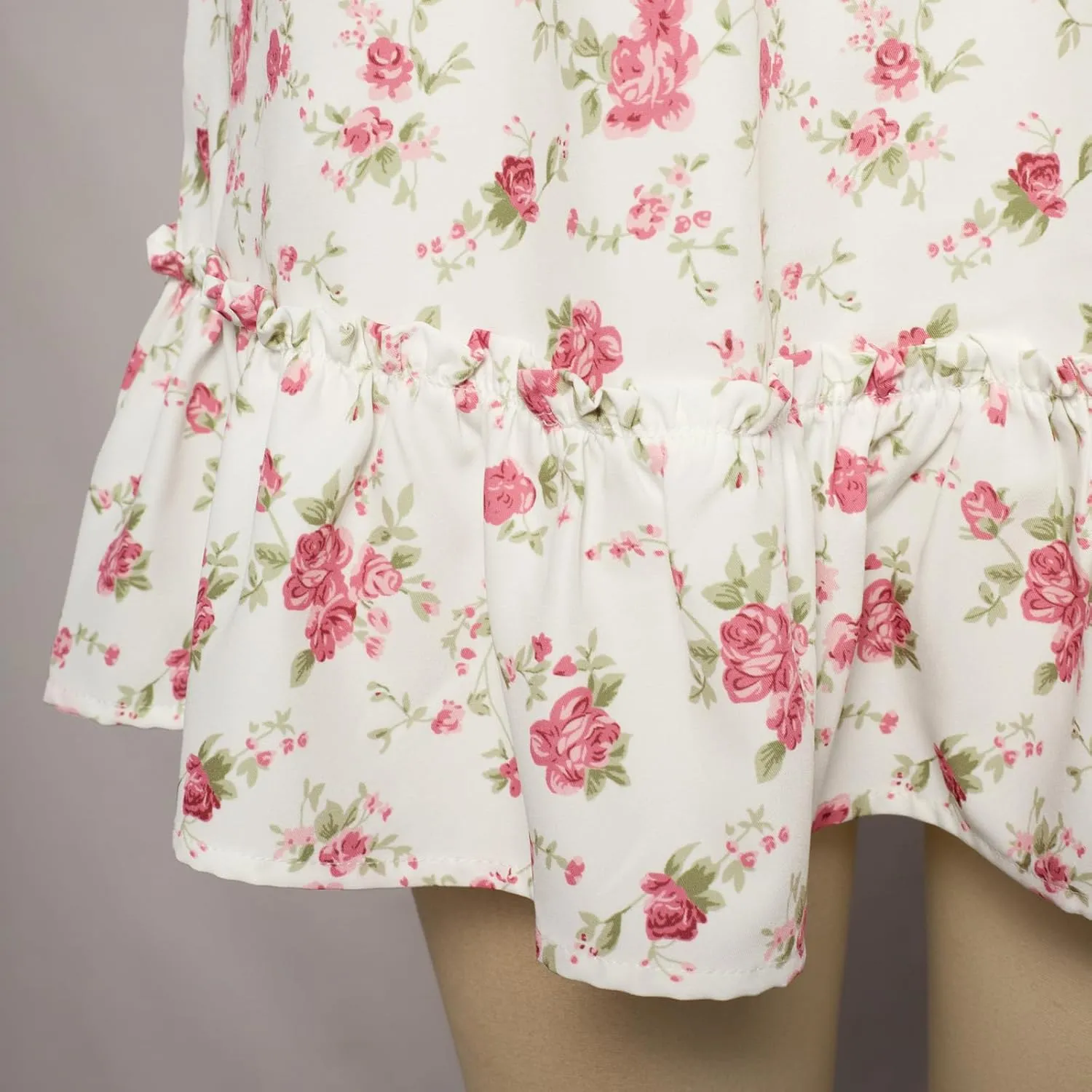 Belle Poque Womens Summer Floral Mini Skirt Casual High Waist Ruffle Flowy Boho Short Skirts