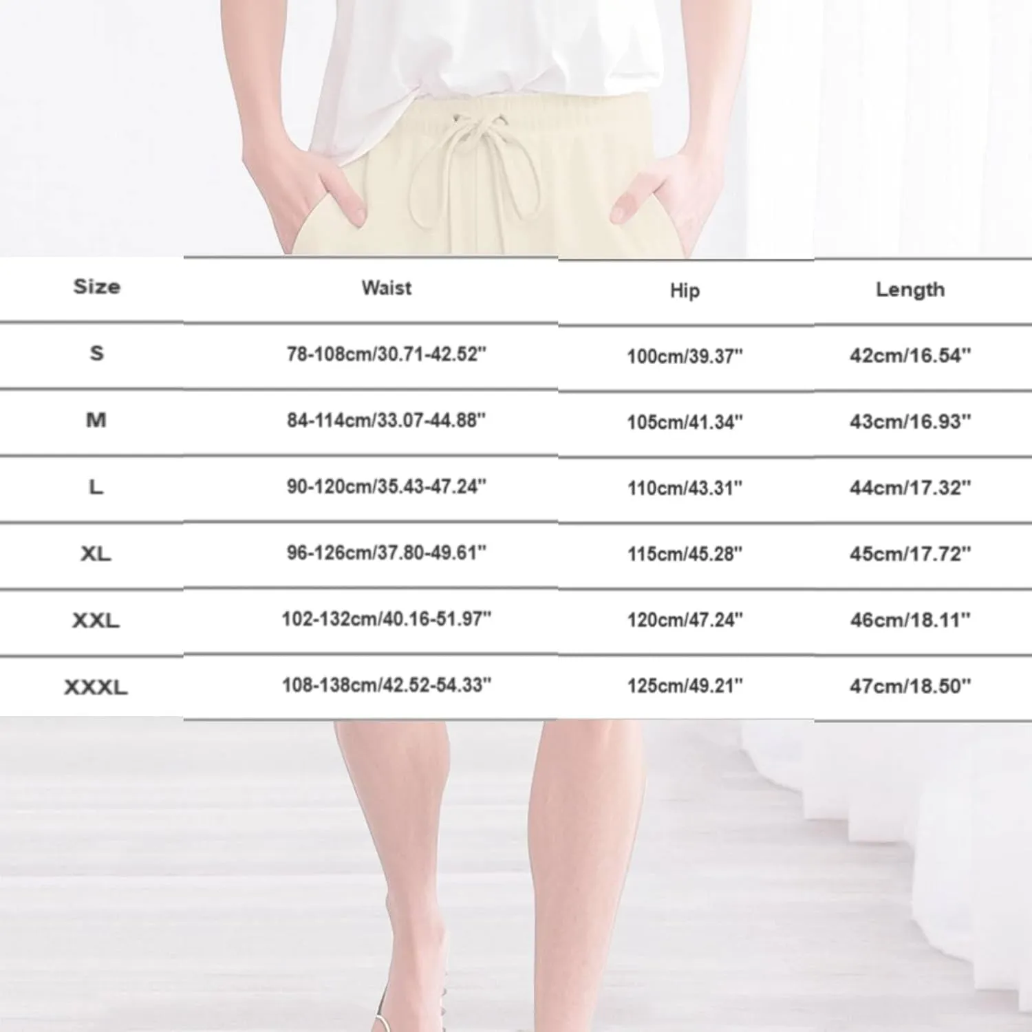 Bermuda Linen Shorts for Women with Pockets Knee Length Elastic Waist Flowy Athletic Plus Size Casual Pants