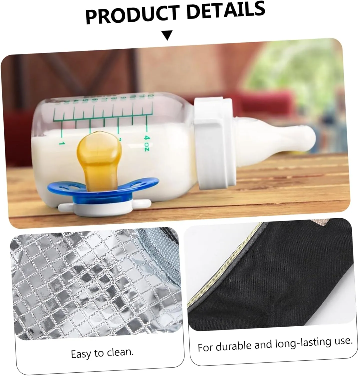 BESPORTBLE 2pcs Portable Insulated Milk Bottle Pouch for Black Compact Carrier Bag with Sturdy Handle Fits Bottles Easy to Clean for Stroller Diaper Bag Use
