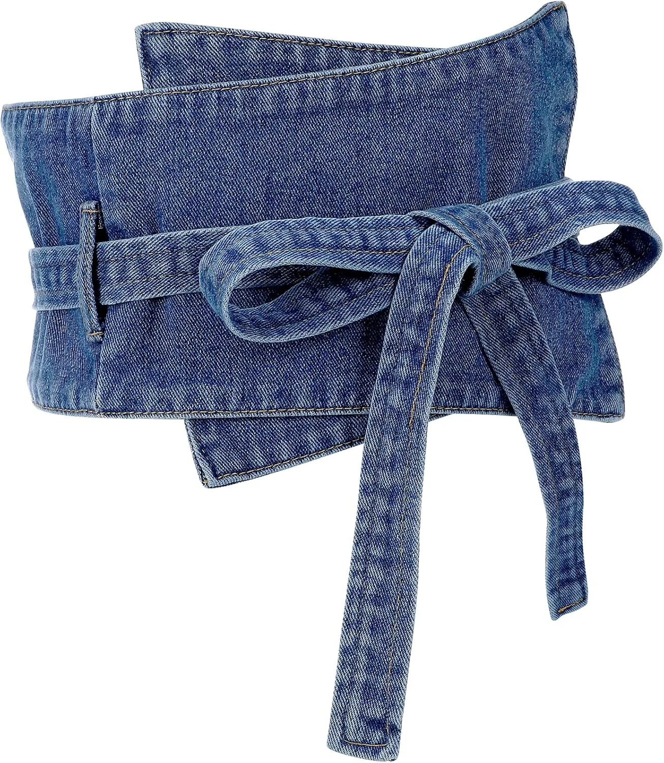 BESTOYARD Women's Denim Corset Belts Jean Waist Belt, Steampunk Decorative Corset Waistband for Skirts, Shirts, Ladies Dresses