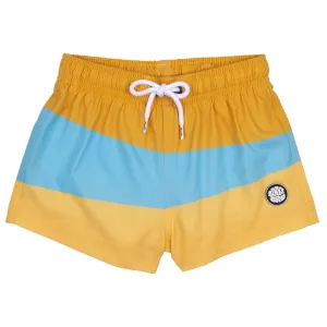 Binky Bro - Durban Swim Shorts in Blue, Orange, Yellow