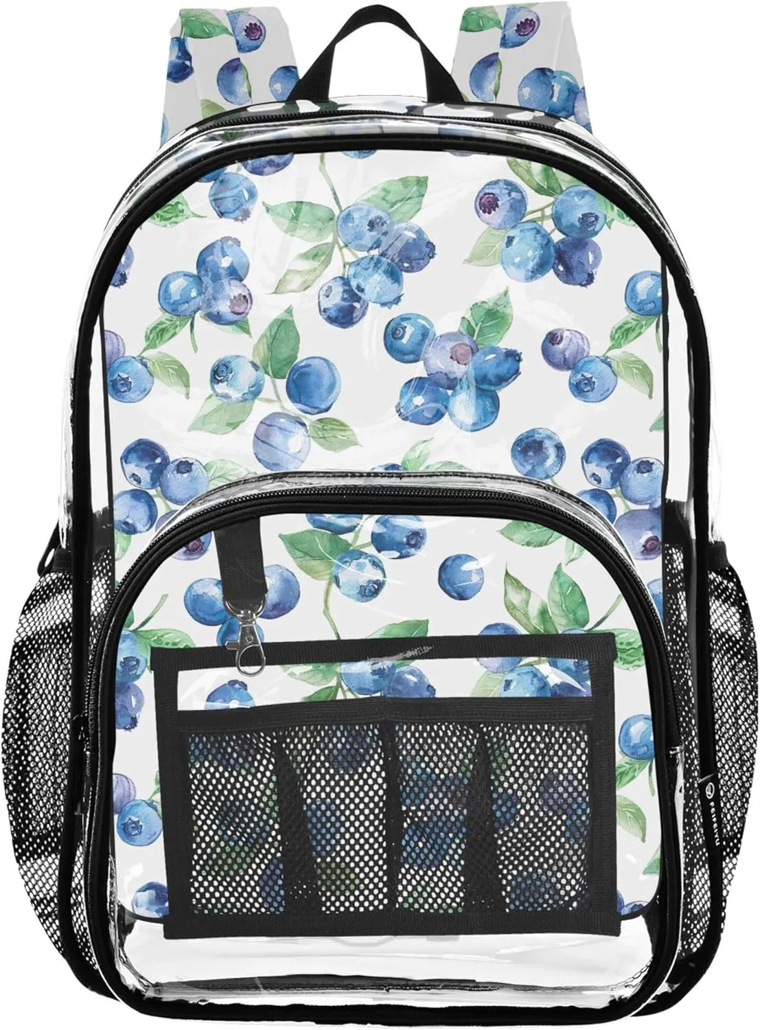 Blueberries Blue Backpack for School Kids, Plastic Backpack, Backpack Clear, Bags for Kids