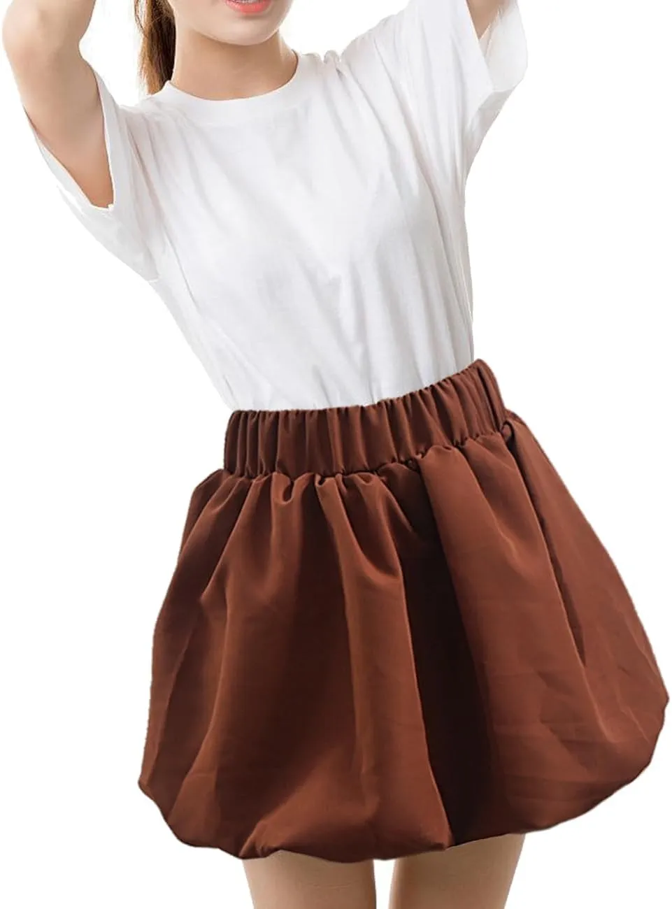 Bubble Mini Skirt Y2K Ruffle Short Skirts Pleated Puffy Balloon Skirt Streetwear