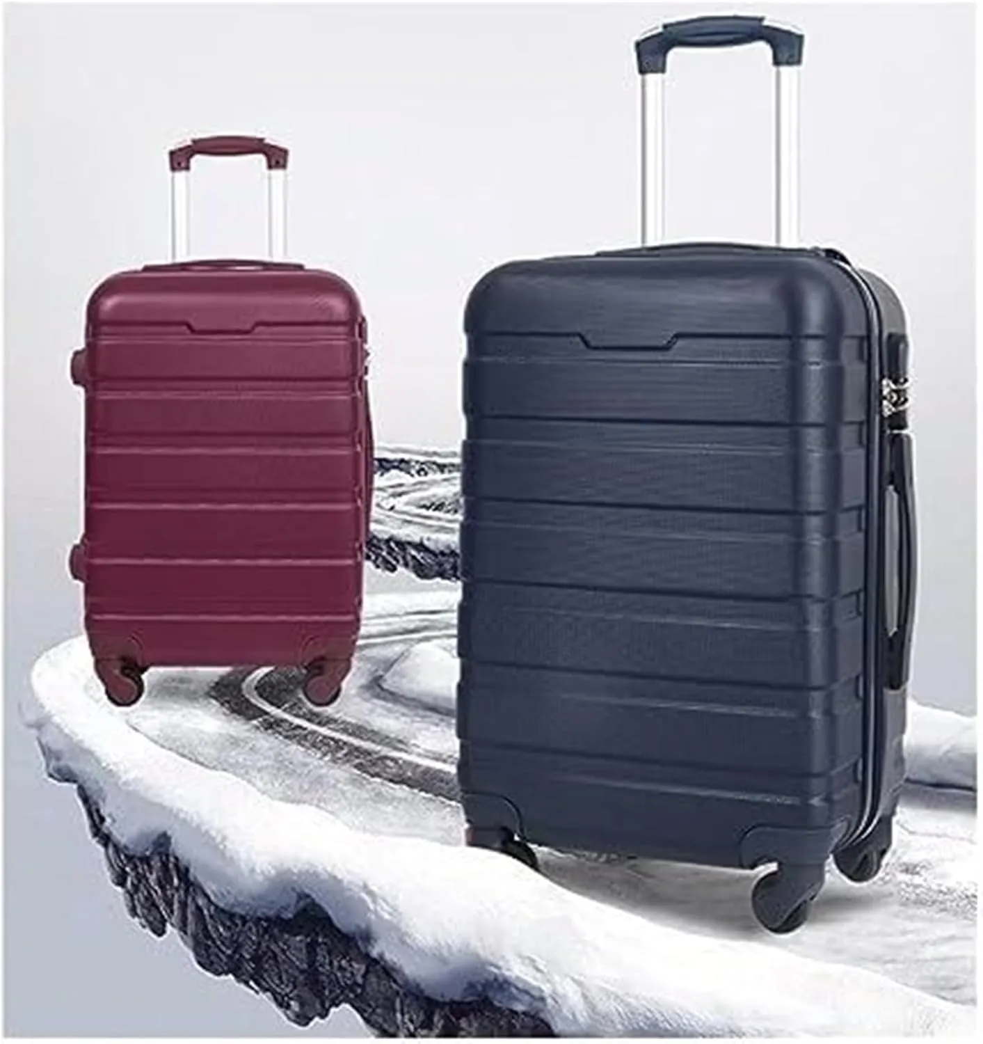 Carry-on Suitcase Luggage Suitcase Sets Hardside With Double Spinner 3 Piece Travel Luggage Set Lightweight Suitcase Carry-on Suitcases Carry On Luggages (Color : B, Size : 20 24 28in)