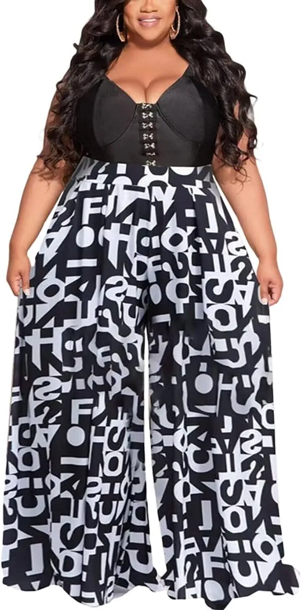 Casual Palazzo Pants for Women Lounge Pants Wide Leg Trousers Women Skirt Pants with Elastic Waistband