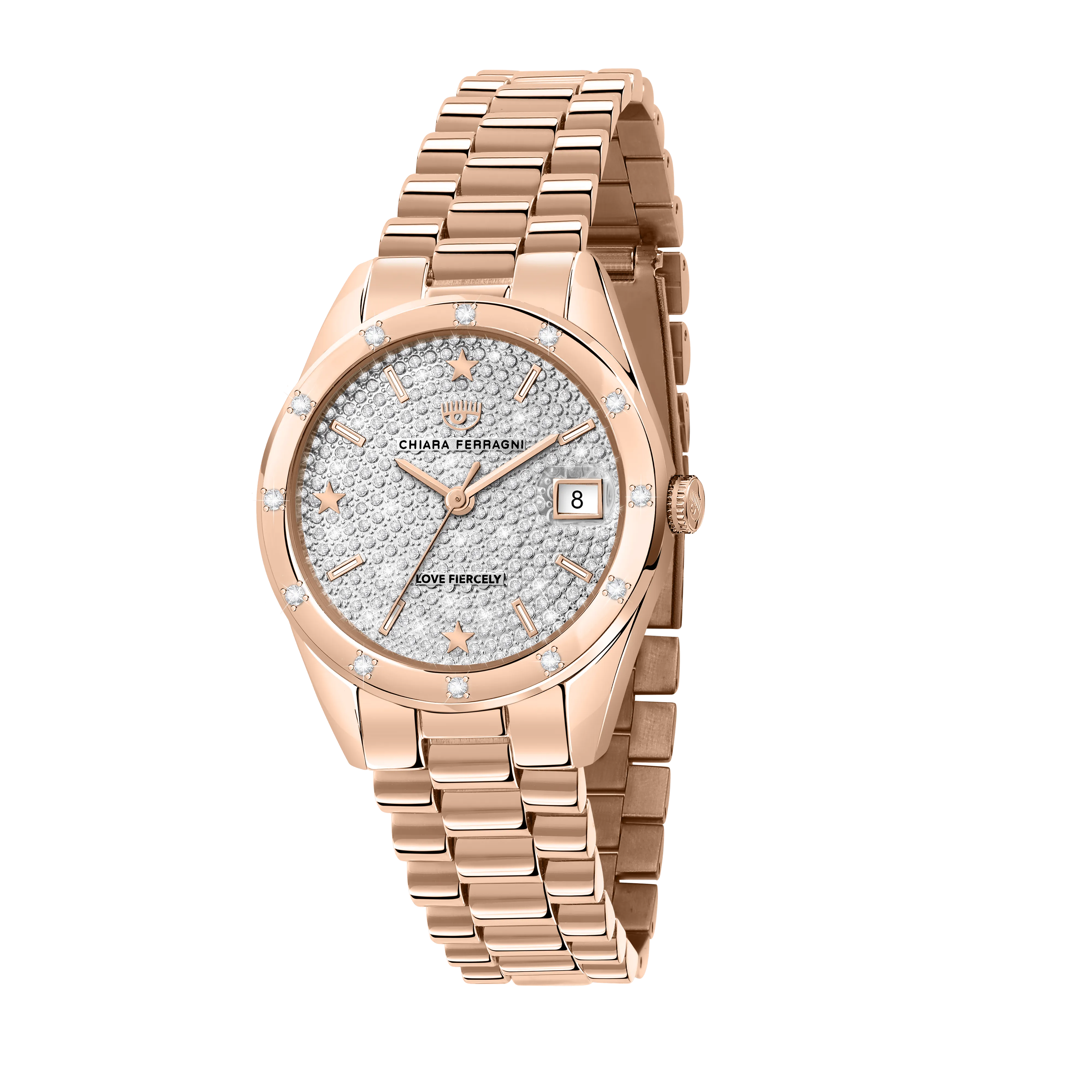 Chiara Ferragni Everyday Rose Gold Glitter Watch