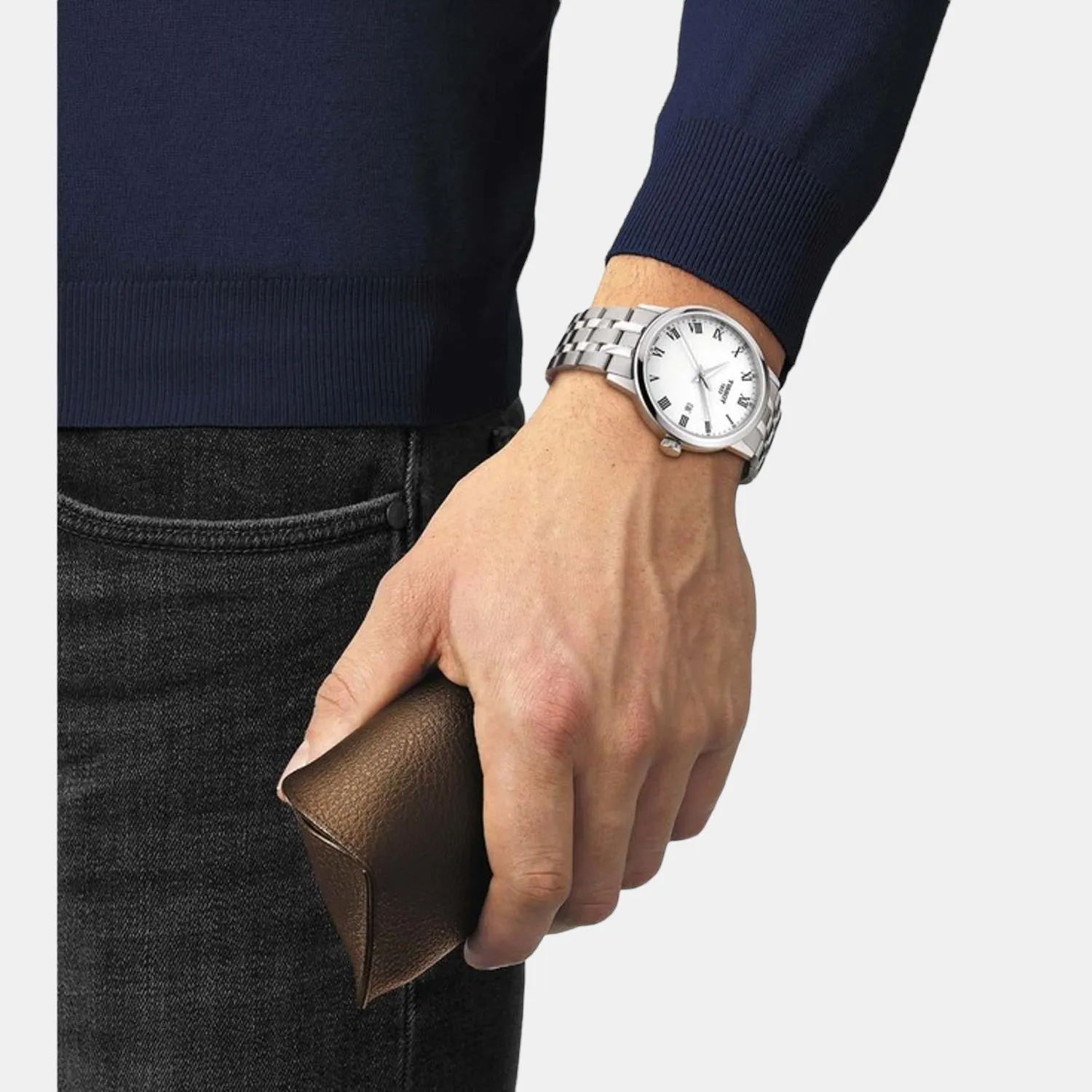Classic Dream Men's White Dial Analog Stainless Steel Watch T1294101101300