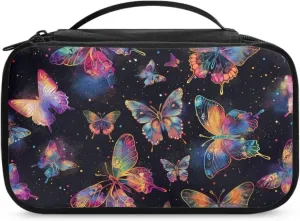 Colorful Butterfly Makeup Organizer Travel Makeup Bag with Compartments Make Up Travel Bag Women Makeup Pouch As A Toiletry Bag,Purse,Preppy Makeup Bag,Bathroom Bag