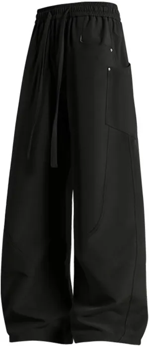 Compression Pants Men Baggy Jeans Working Shorts Stretch Elastic Waist Outfits Wide Leg Casual Resort Wear Big