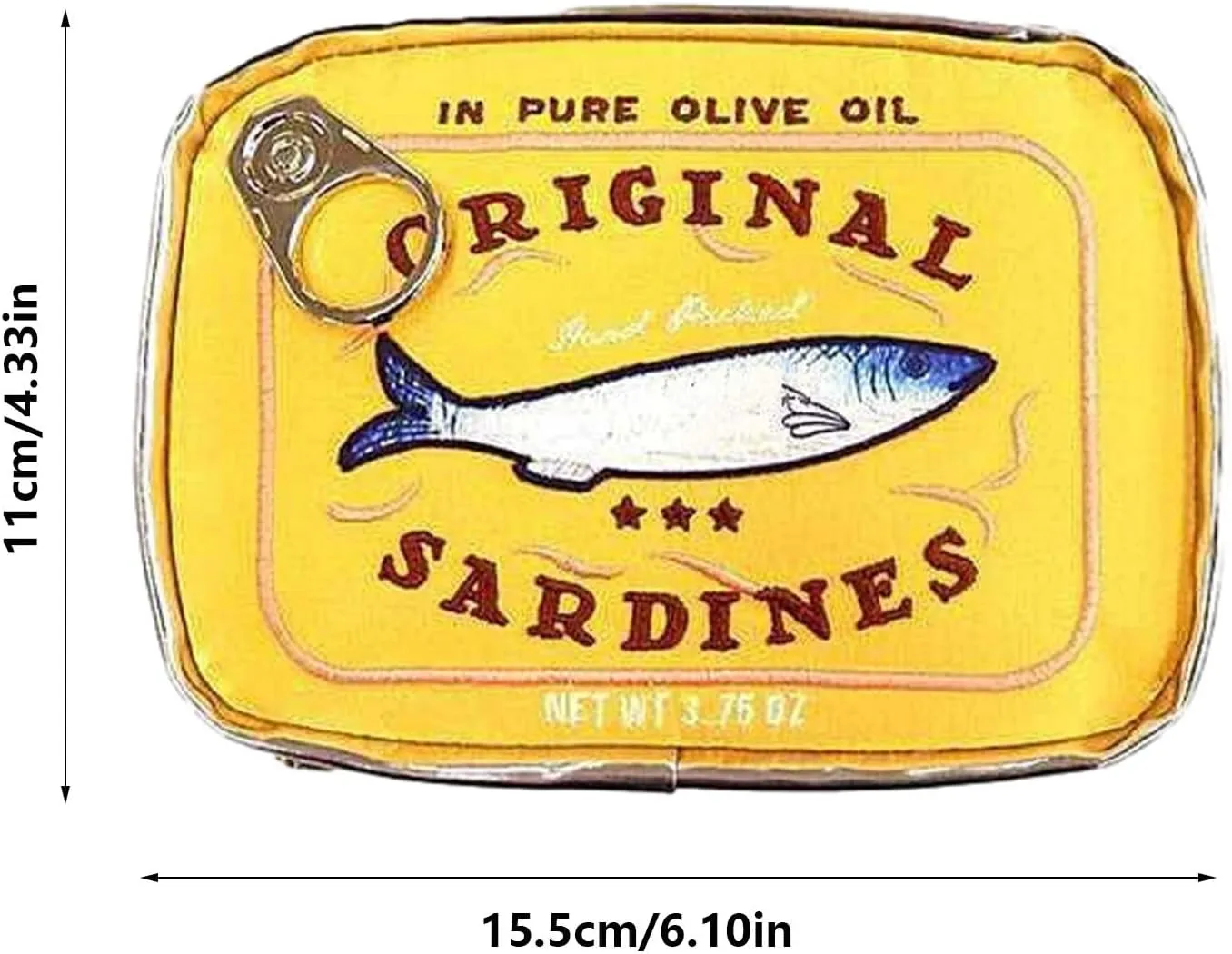 Cosmetics Bag - Make up Bag, Canned Sardine Makeup Organizer Cosmetic Toiletry Pouch, Creative Cute Canned Fish Design Aesthetic Toiletry Storage Bag for Eye Shadow, Skincare Product