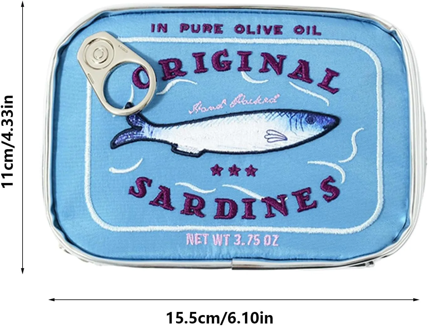 Cosmetics Bag - Make up Bag, Canned Sardine Makeup Organizer Cosmetic Toiletry Pouch, Creative Cute Canned Fish Design Aesthetic Toiletry Storage Bag for Eye Shadow, Skincare Product