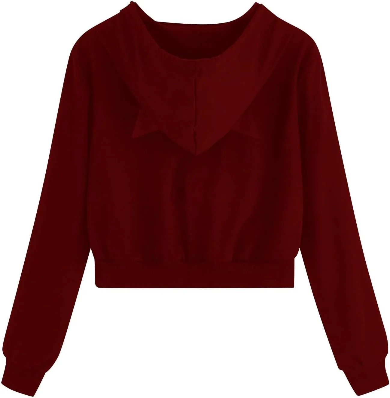 Cropped Zip Up Hoodies for Women Cute Cat Ear Hoodies Long Sleeve Sweatshirts Y2k Cat Hoodie for Women Clothes 2024
