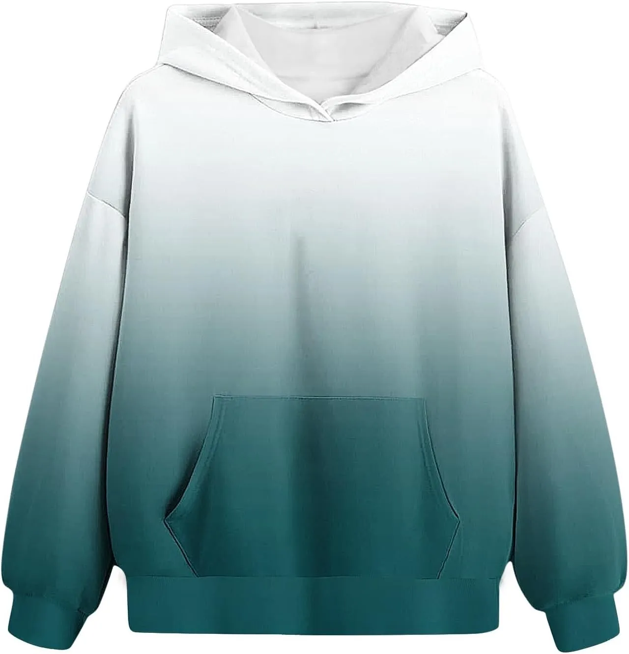 Cute Hoodies for Teen Girls Trendy Preppy Hooded Sweatshirts Oversized Long Sleeve Shirts Gradient Y2k Daily Costume