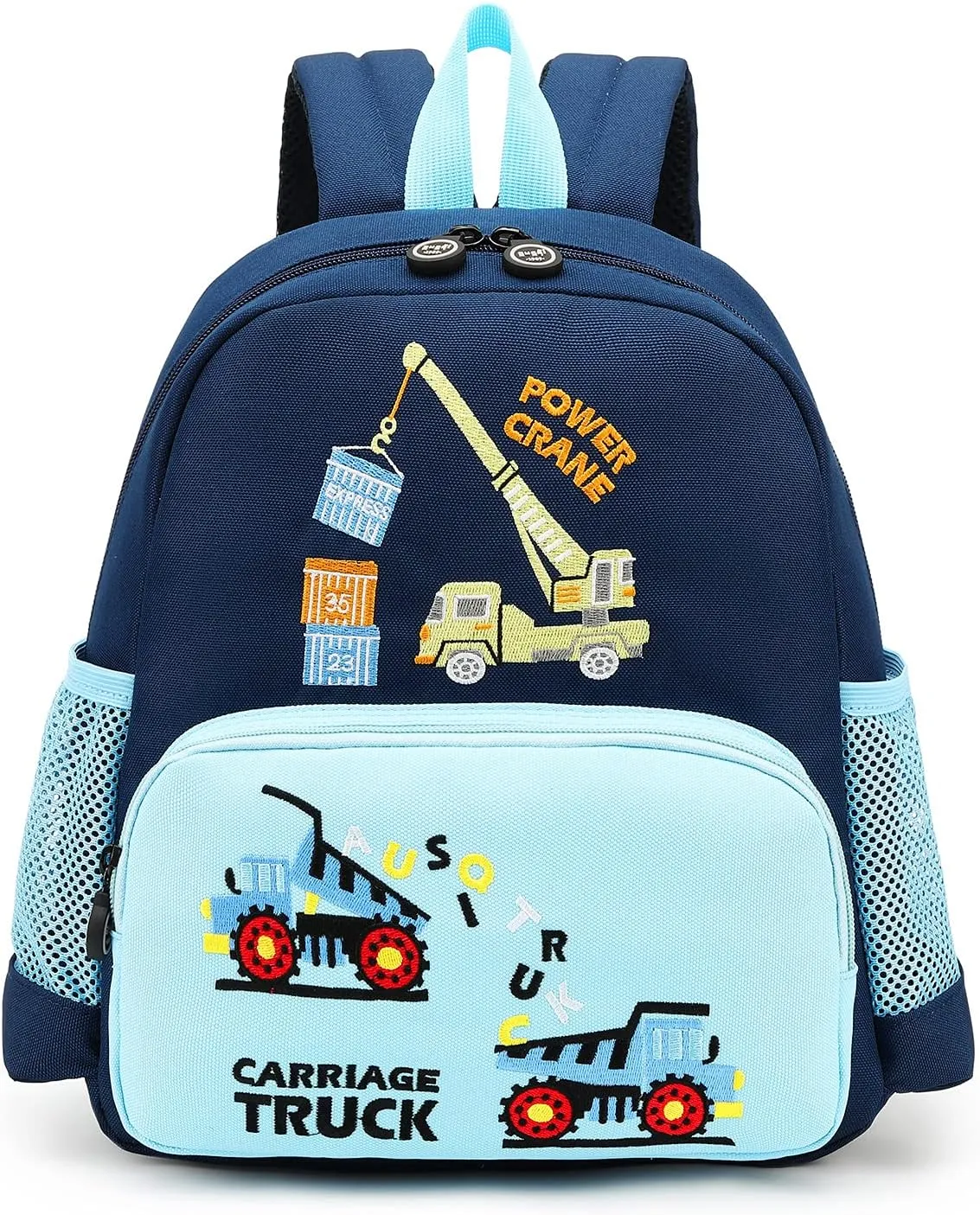 Cute Zoo Little 3d Backpack Kids Backpack for Boys and Girls Toddler Backpack Waterproof Preschool(Blue Hoist)