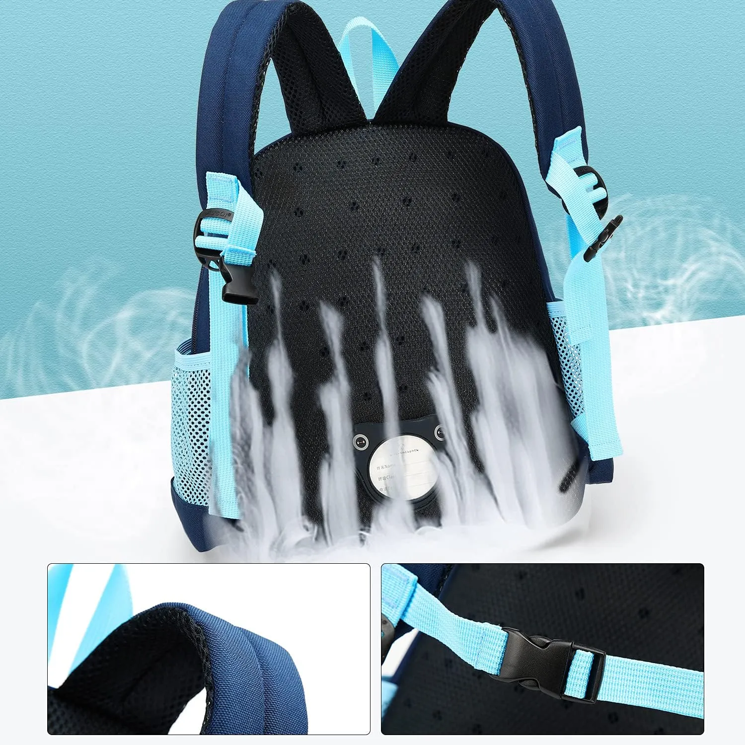 Cute Zoo Little 3d Backpack Kids Backpack for Boys and Girls Toddler Backpack Waterproof Preschool(Blue Hoist)