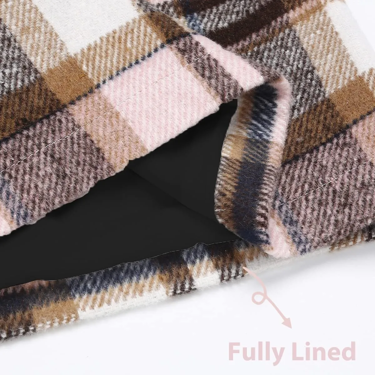 CYCLAMEN Women's Plaid Skirt High Waisted Bodycon Pencil Mini Midi Skirts 2024 Fall Winter A Line Wool Skirt