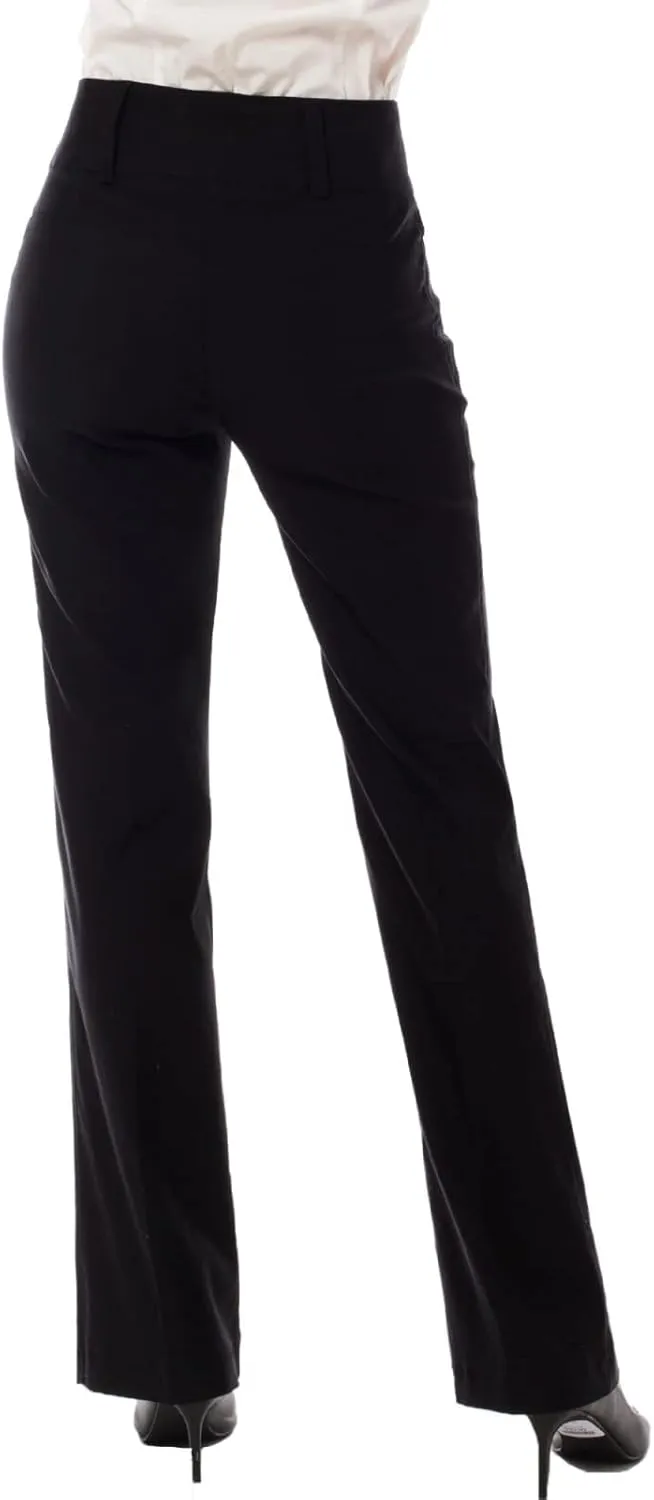 Design by Olivia Women's Ultra Stretch Comfy Millennium Bootcut Dress Pants Work Business Office Trousers