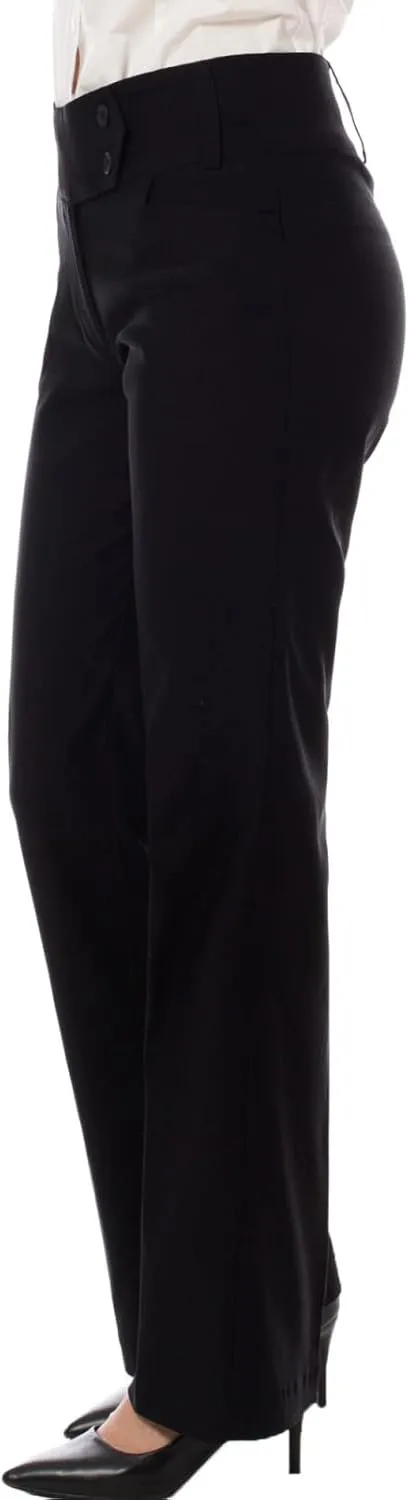 Design by Olivia Women's Ultra Stretch Comfy Millennium Bootcut Dress Pants Work Business Office Trousers