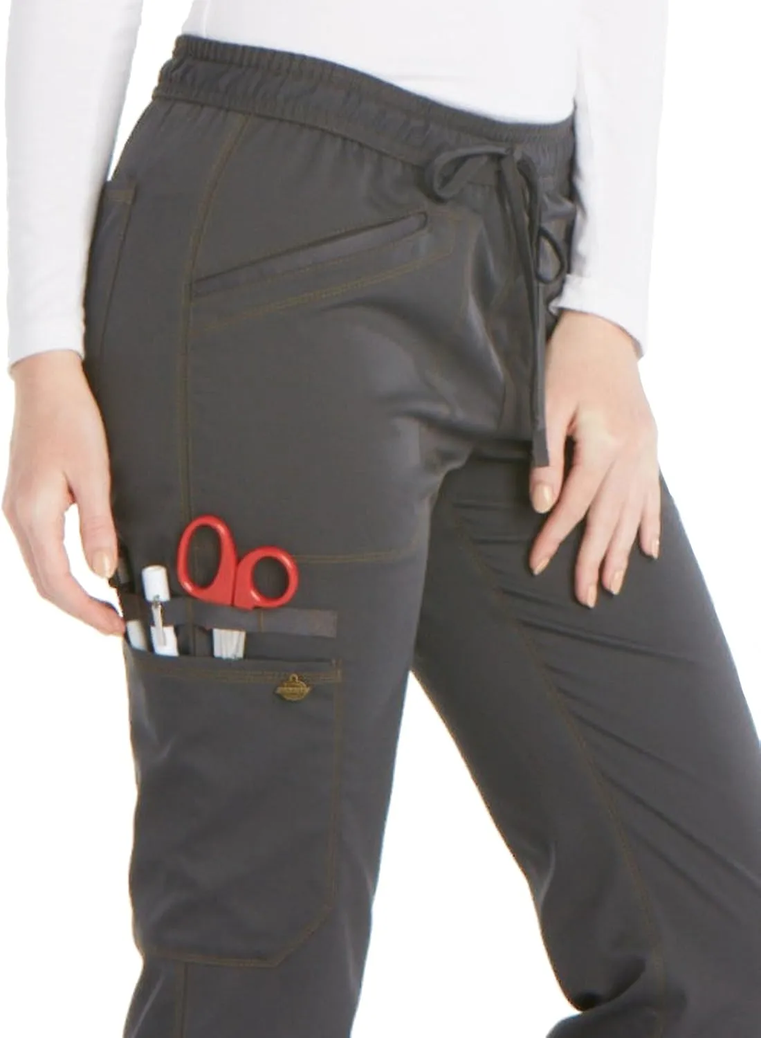 Dickies Women's Essense Mid Rise Straight Leg Drawstring Pant