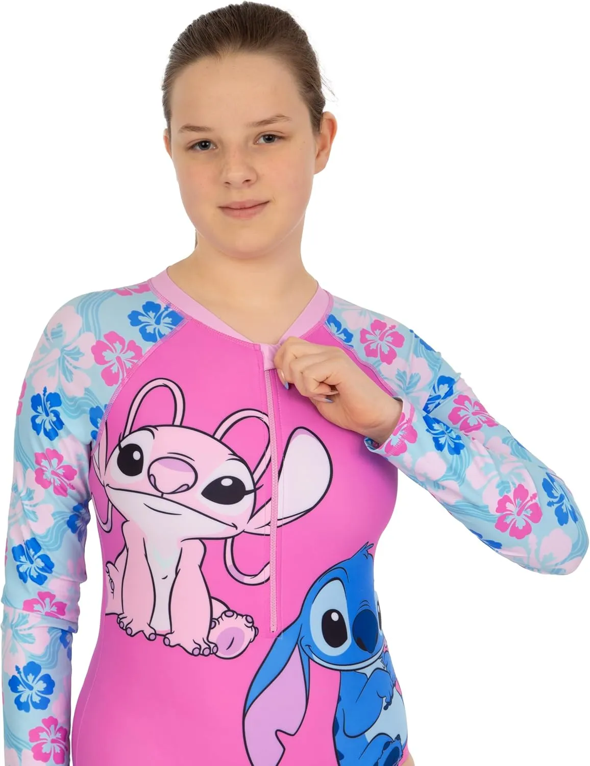Disney Bathing Suit | Stitch Swimsuit Girls | Lilo and Stitch Long Sleeve Girls Swimsuit | Kids Bathing Suit
