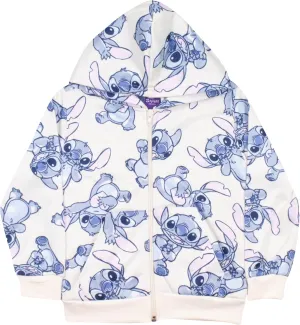 Disney Lilo & Stitch, Minnie Mouse Girls Sherpa Zip-Up Hoodie Graphic Print Design Hooded Sweatshirt for Kids & Toddlers