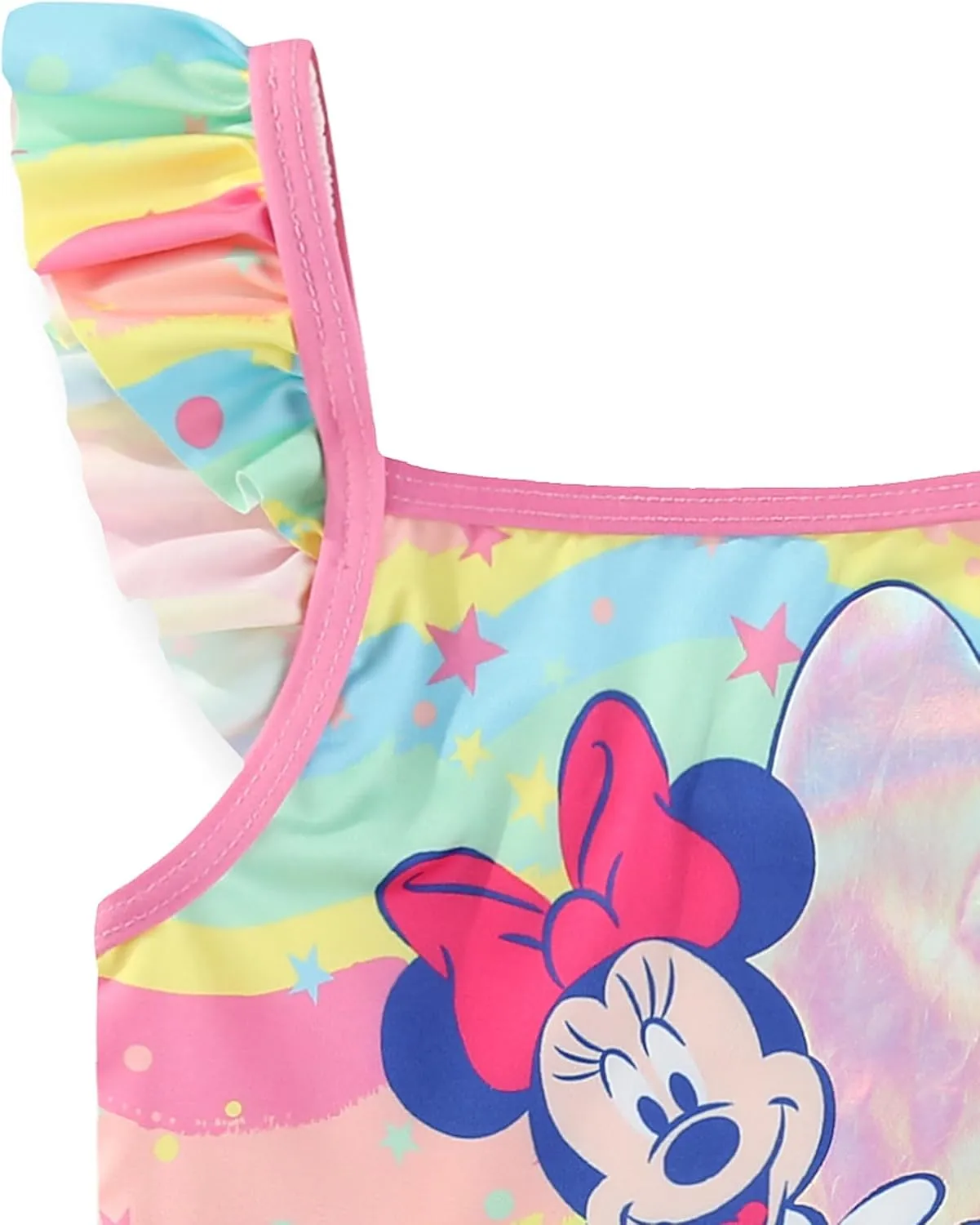 Disney Minnie Mouse Girls UPF 50  One Piece Bathing Suit for Toddler and Big Kids