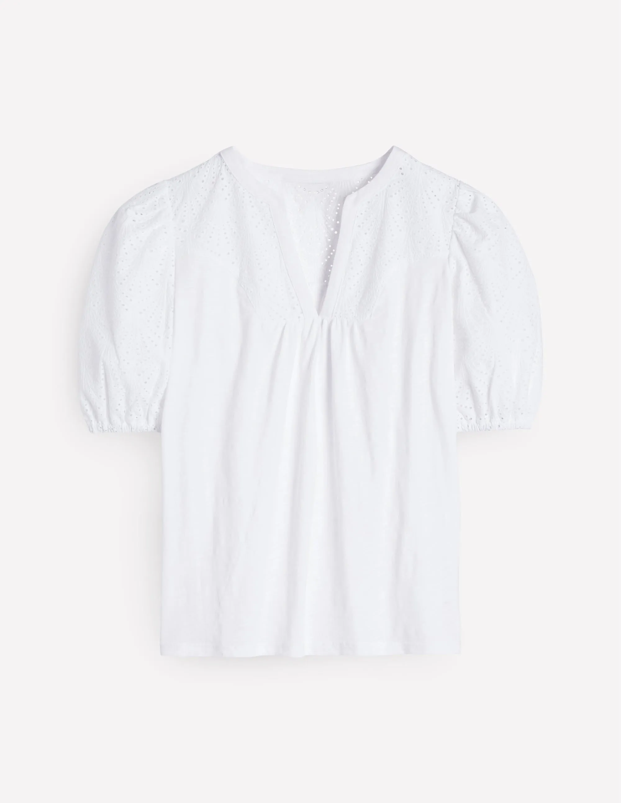 Dolly Broderie Top-White