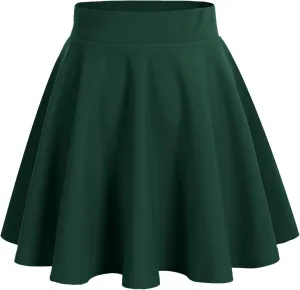 DRESSTELLS Women's Casual Skirt 2025, Stretchy High Waist Aline Mini Skater Skirts