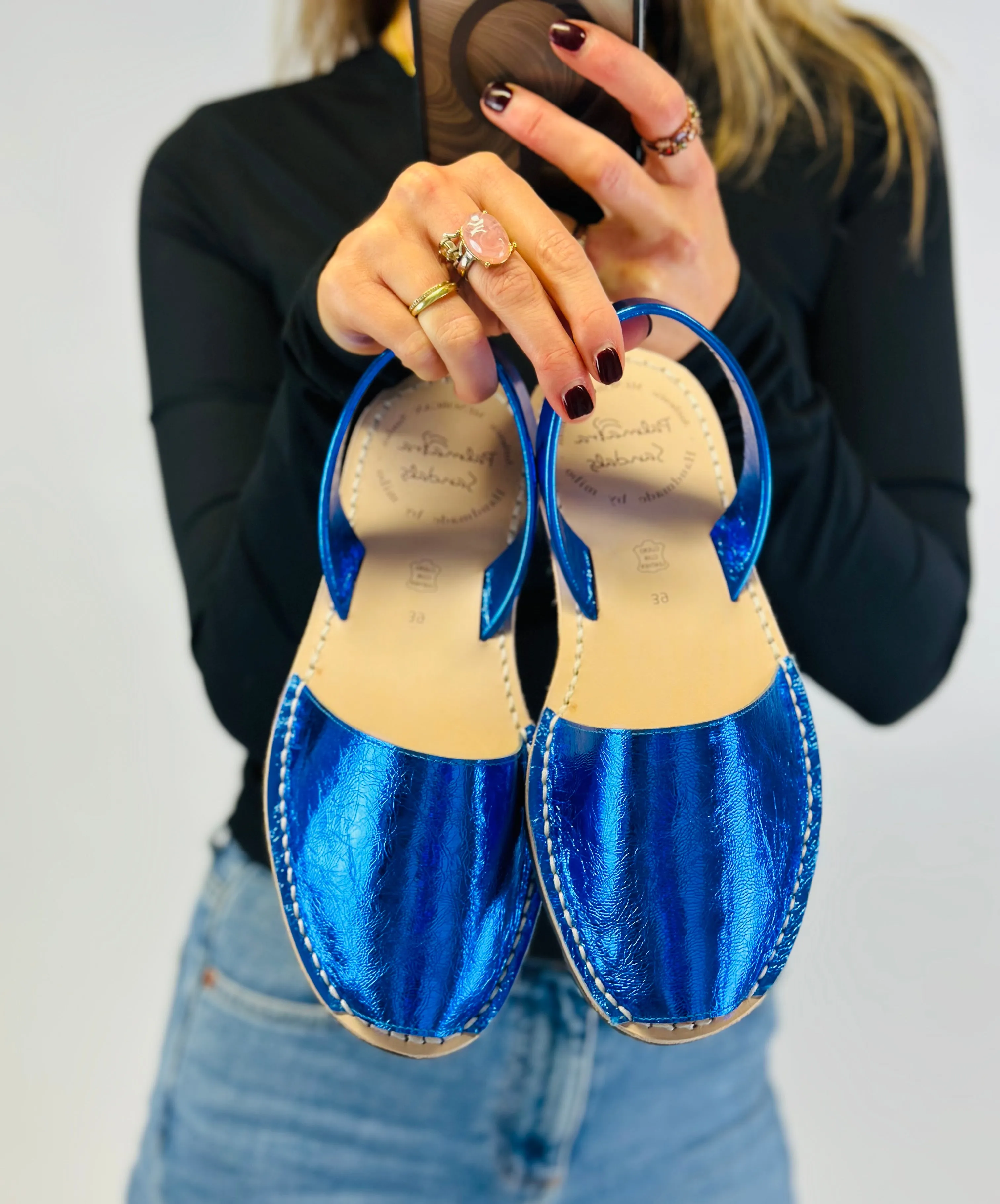 Electric Blue Metallic Avarcas