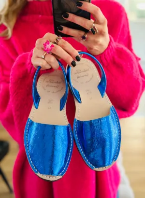 Electric Blue Metallic Avarcas