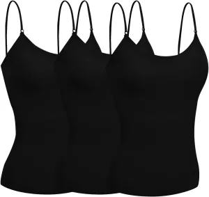 Emmalise Women's Camisole Built in Bra Wireless Fabric Support Short Cami