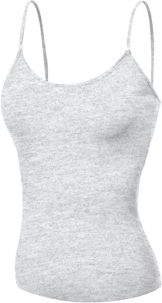 Emmalise Women's Camisole Built in Bra Wireless Fabric Support Short Cami