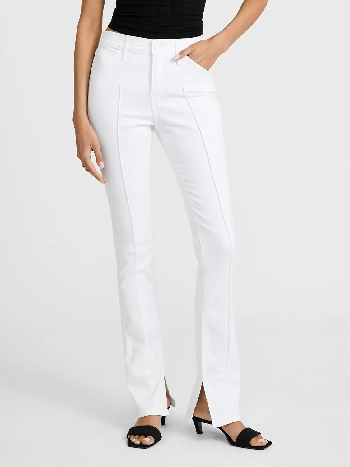 EXPRESS Womens MID Rise Skyscraper Jeans with Pintuck