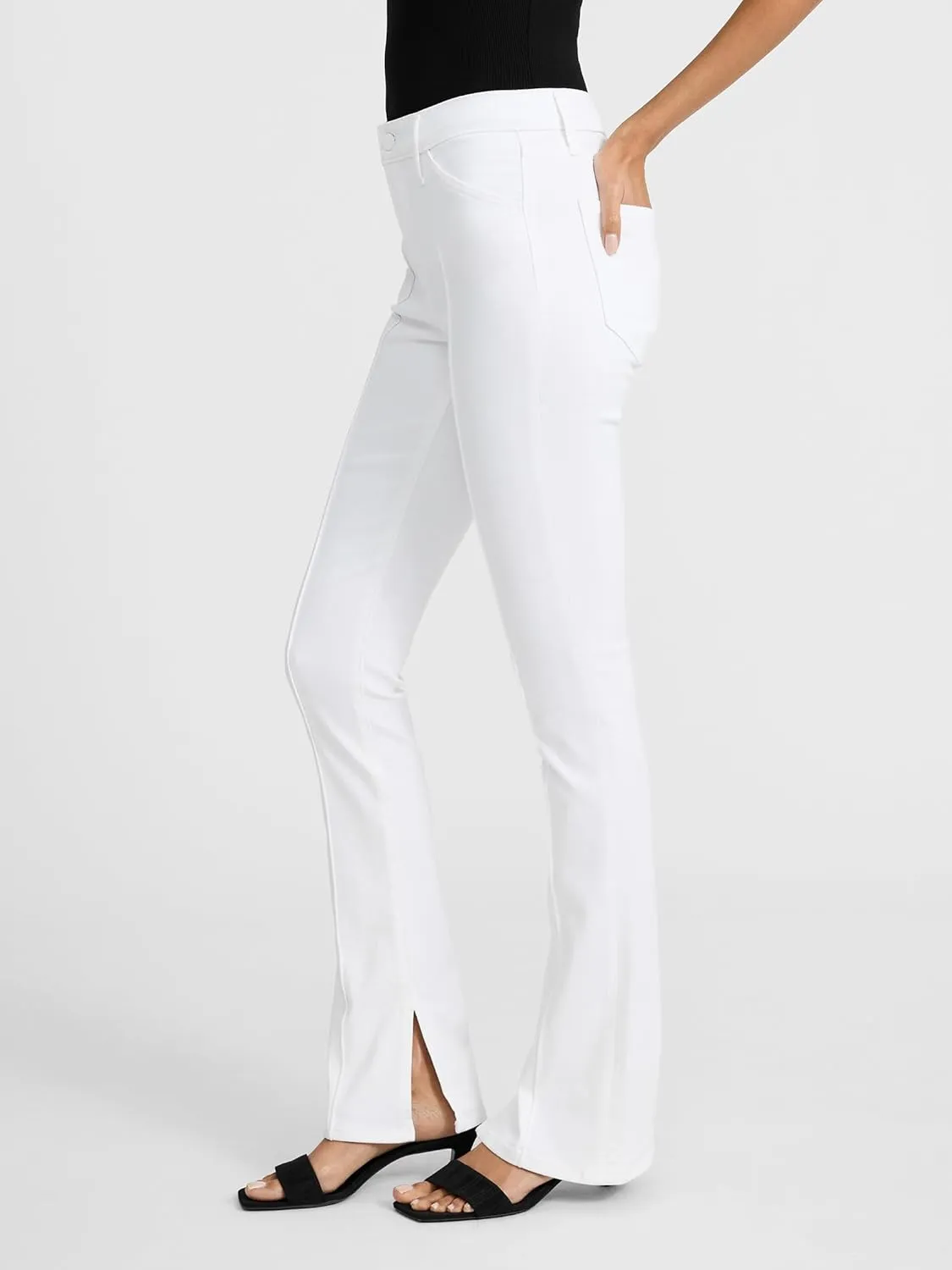 EXPRESS Womens MID Rise Skyscraper Jeans with Pintuck